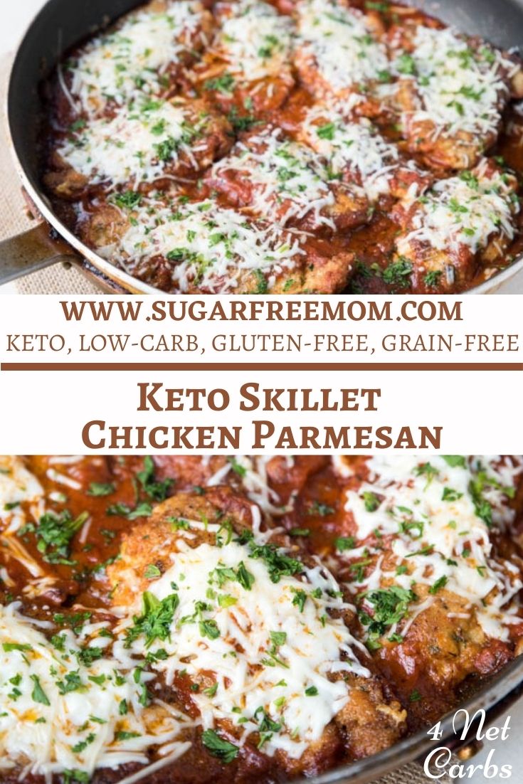 Keto Skillet Chicken Parmesan (Nut Free, Low Carb)