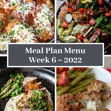 Meal Plan Menu Week 6 2022 - Pinterest