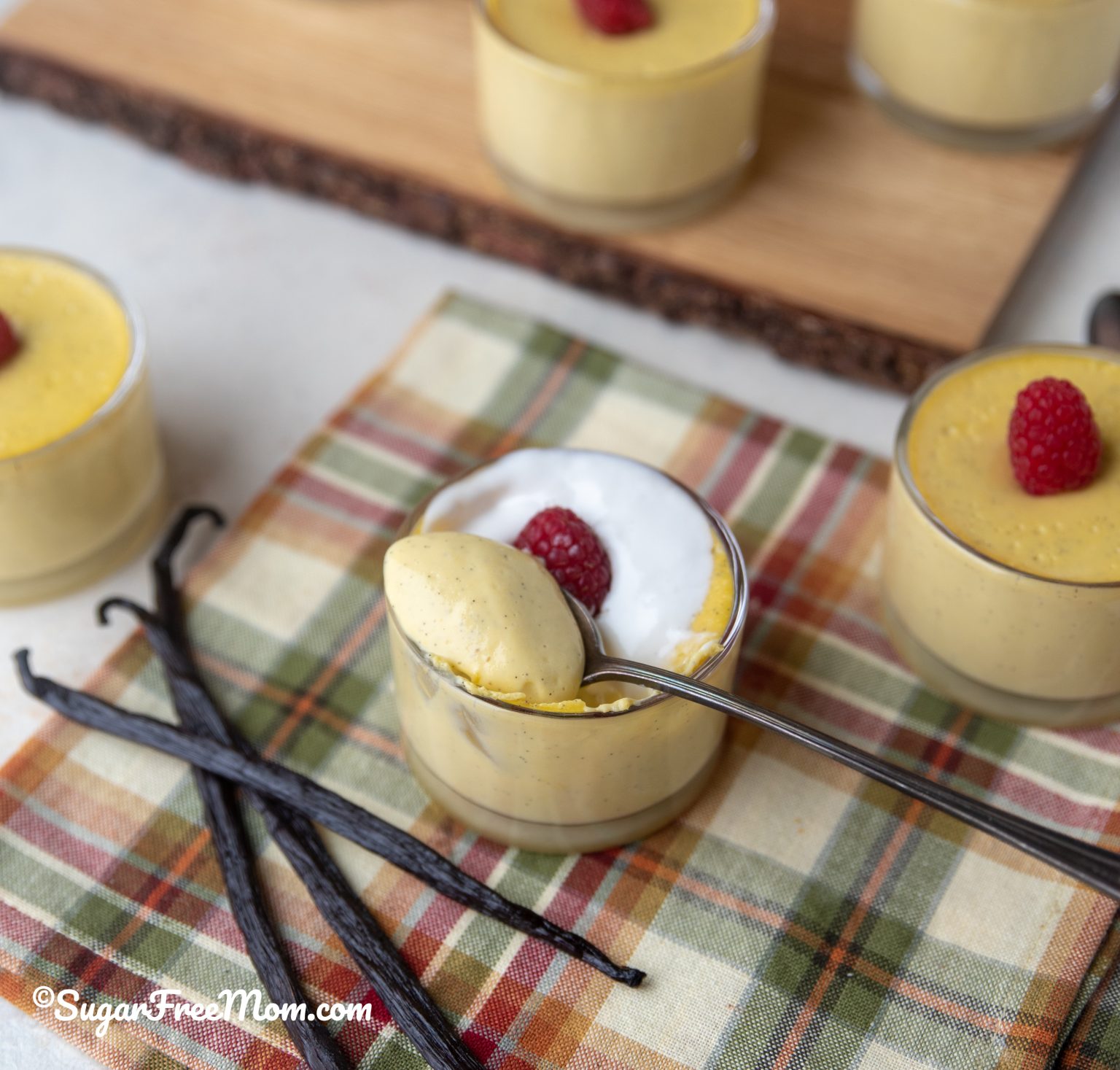 Easy Sugar Free Low Carb Keto Scrambled Egg Vanilla Pudding