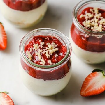 No Bake Keto Strawberry Cheesecake Jars