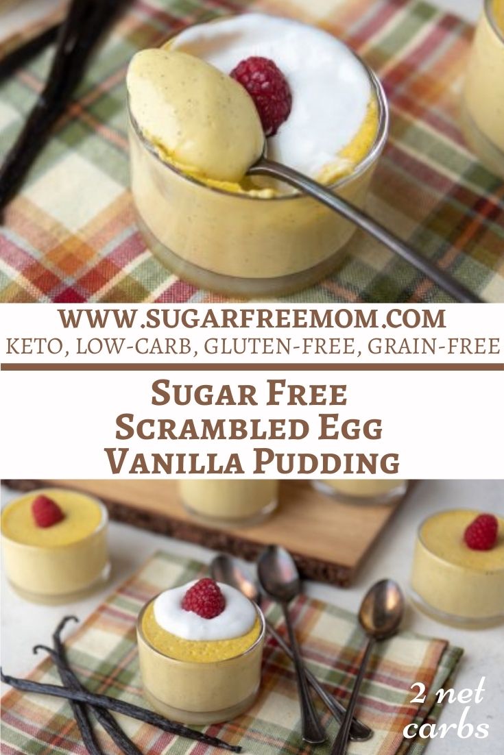 Easy Sugar Free Low Carb Keto Scrambled Egg Vanilla Pudding