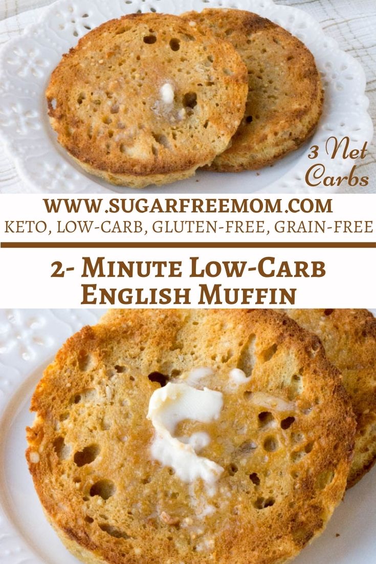 Quick 2-minute Low Carb Keto English Muffin Recipe