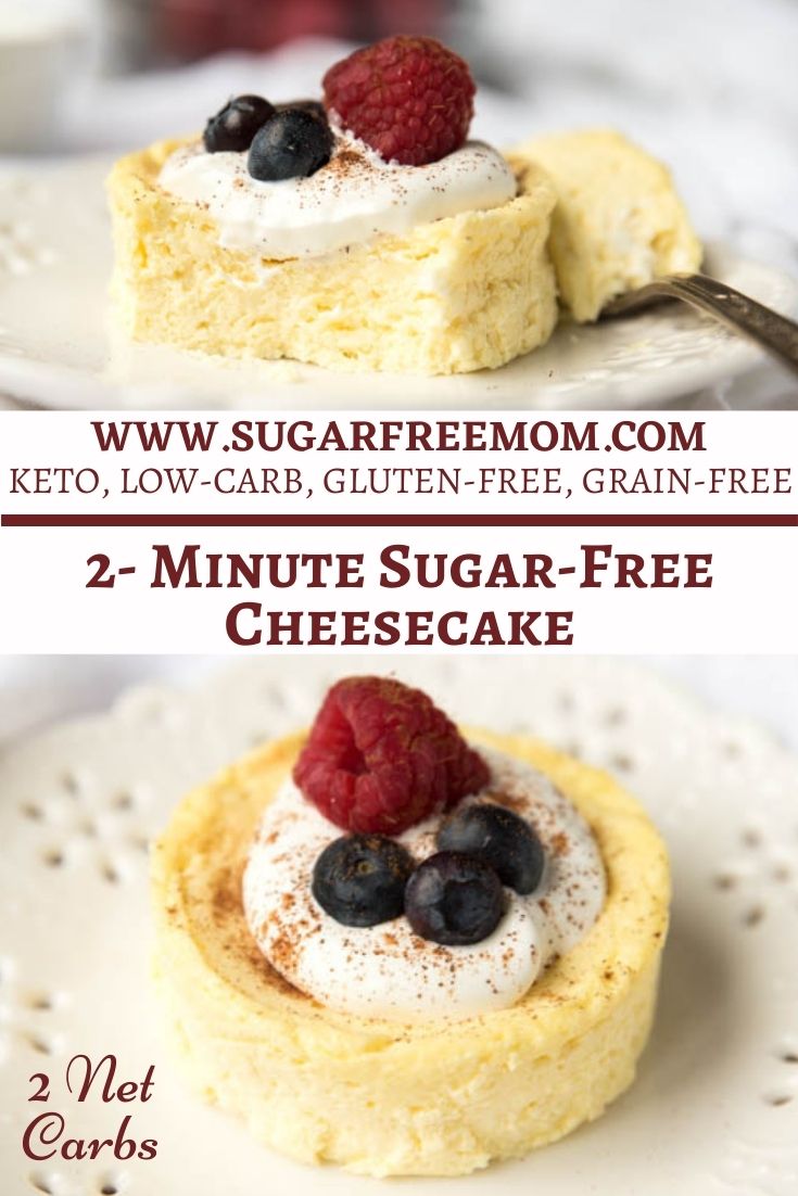 2 Minute Sugar-Free Cheesecake (Keto, Low Carb)