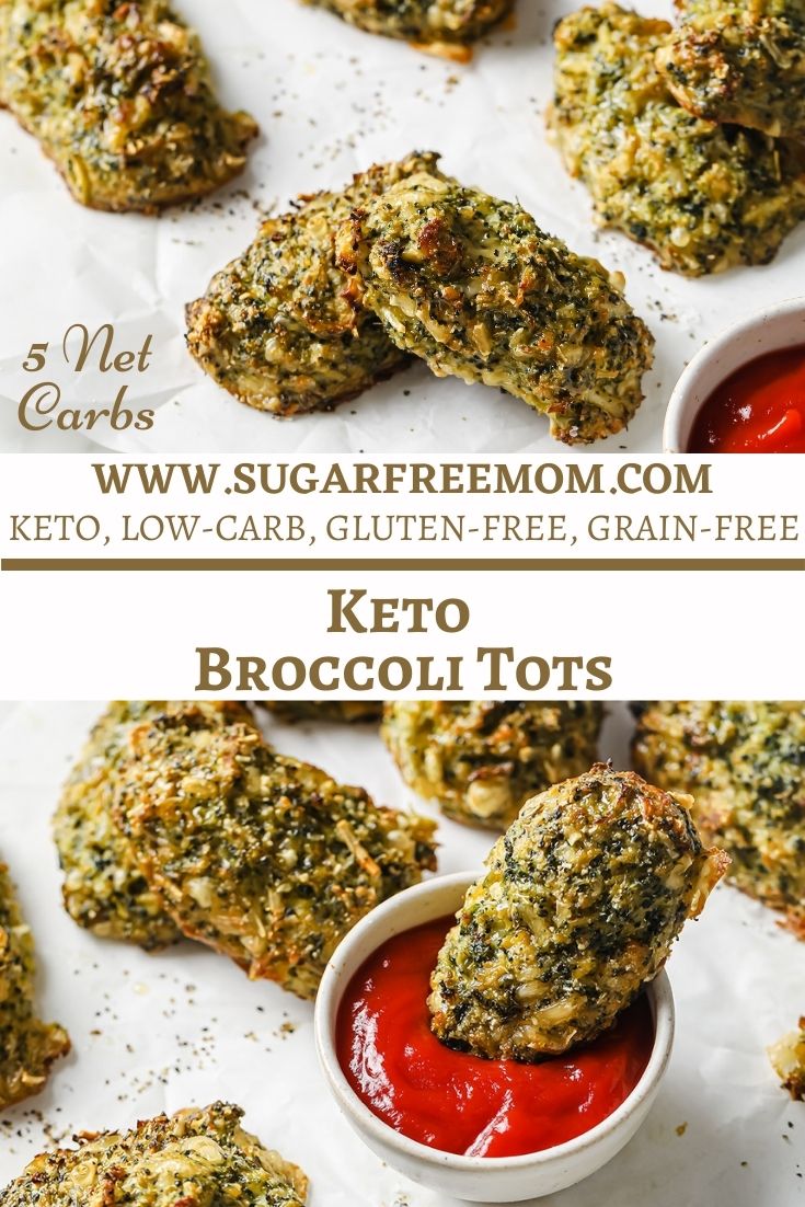 These easy keto broccoli tots are a delicious, nutritious snack or side with any entree. The whole family will love, even the non low carbers. Just 5 net carbs per serving!