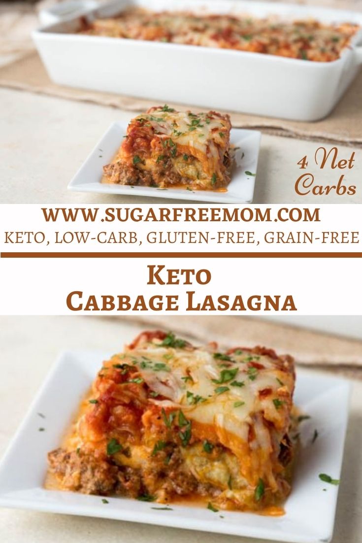 This Easy Low Carb Cabbage Lasagna is Keto, Grain Free and Gluten Free! It's a delicious Low Carb Lasagna recipe for any night of the week!