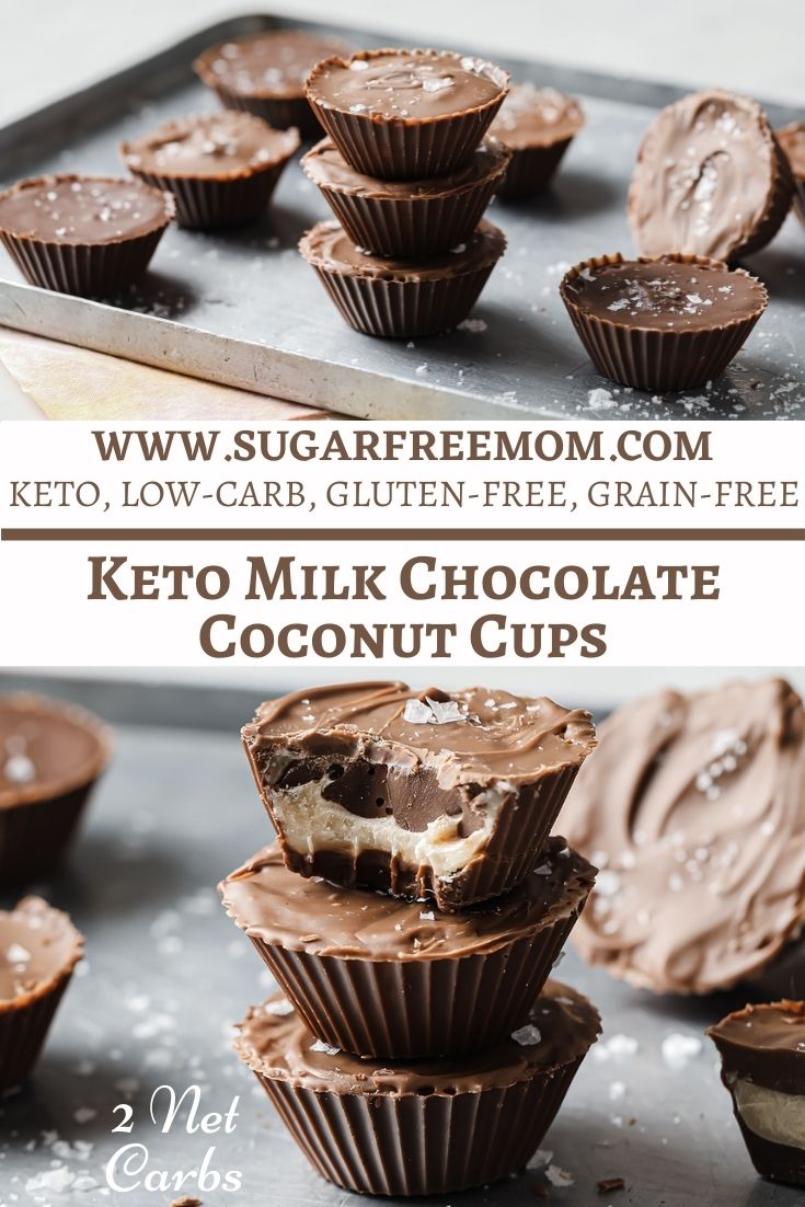 These easy keto chocolate coconut butter cups are a delicious keto sugar free snack that requires just 2 ingredients and are super satisfying because of the healthy fat they include!