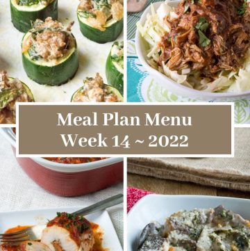 Meal Plan Menu Week 14 2022 - Pinterest