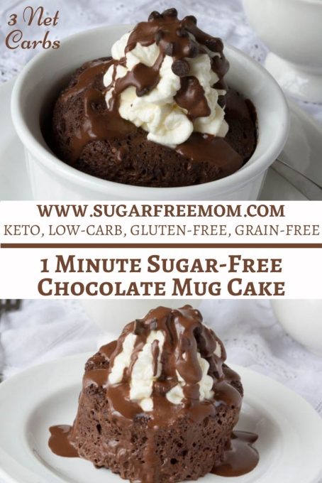 1 Minute Sugar-Free Chocolate Mug Cake {Low Carb, Keto, Dairy Free ...