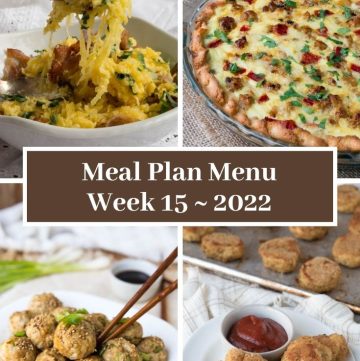 Meal Plan Menu Week 15 2022 - Pinterest