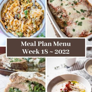 Meal Plan Menu Week 18 2022 - Pinterest