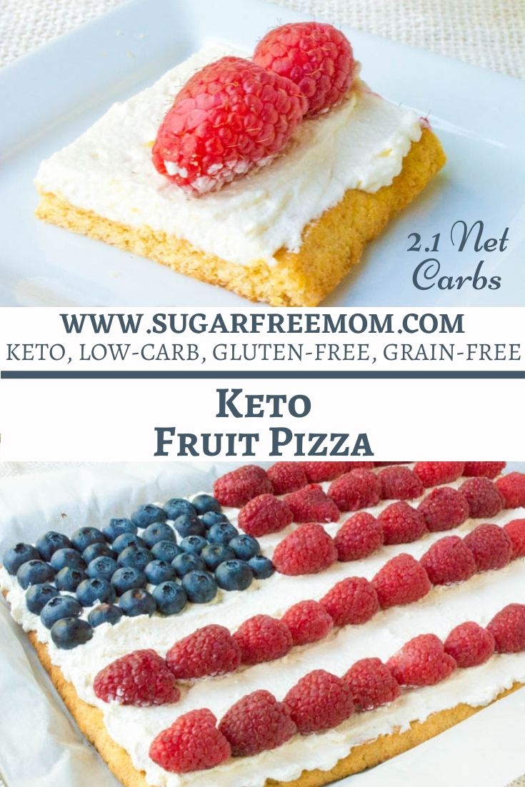 Sugar Free Low Carb Fruit Pizza (Keto, Nut Free)