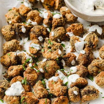 Air Fryer Keto Breaded Mushrooms
