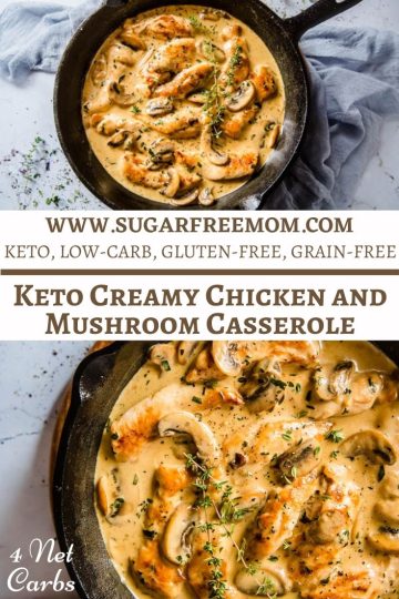 Keto Chicken Mushroom Casserole (One Pan) - Sugar-Free Mom