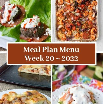 Meal Plan Menu Week 20 2022 - Pinterest