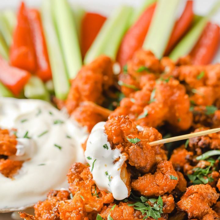 Keto Air Fryer Buffalo Cauliflower