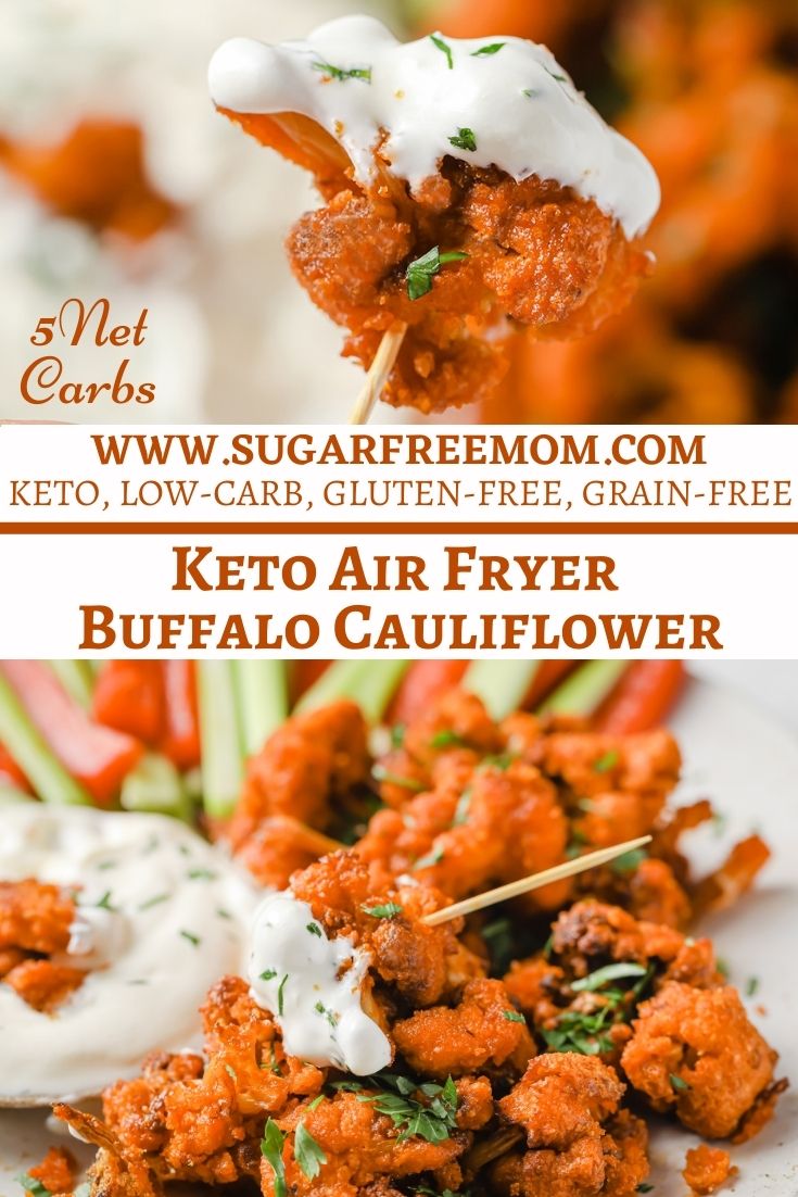Keto Air Fryer Buffalo Cauliflower