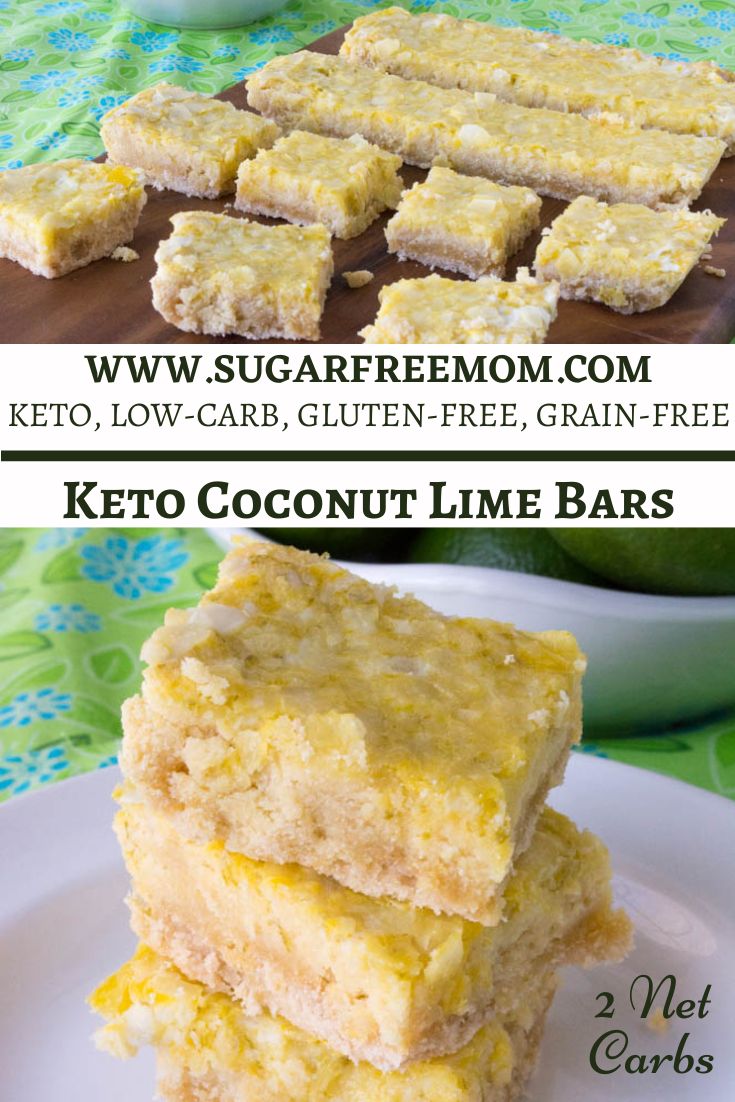 Sugar Free Keto Coconut Lime Bars