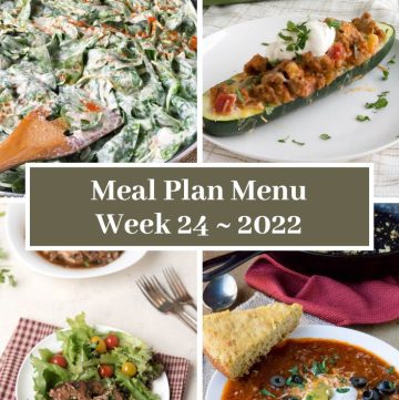 Meal Plan Menu Week 24 2022 - Pinterest