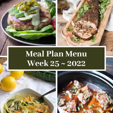 Meal Plan Menu Week 25 2022 - Pinterest