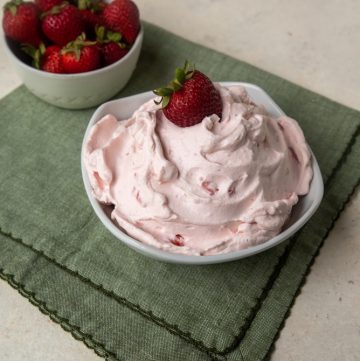 Keto Low Carb Strawberry Whipped Cream Cheese Frosting