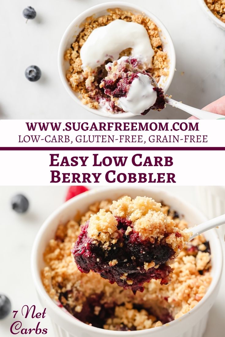 Easy Keto Low Carb Berry Cobbler (Gluten Free)