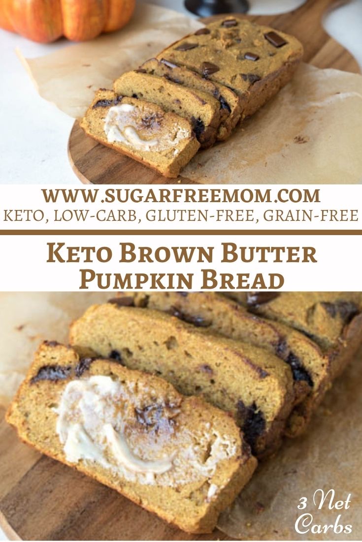 Keto Brown Butter Pumpkin Bread (Nut Free, Low Carb)
