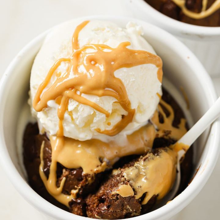 Sugar Free Keto Low Carb Chocolate Peanut Butter Mug Cake