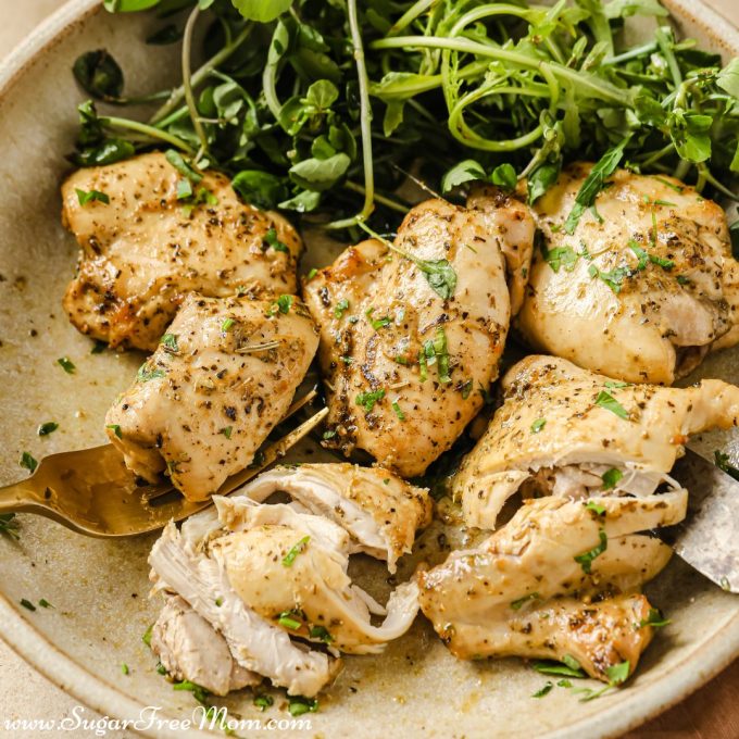 LowCarb Keto Dijon Chicken Thighs