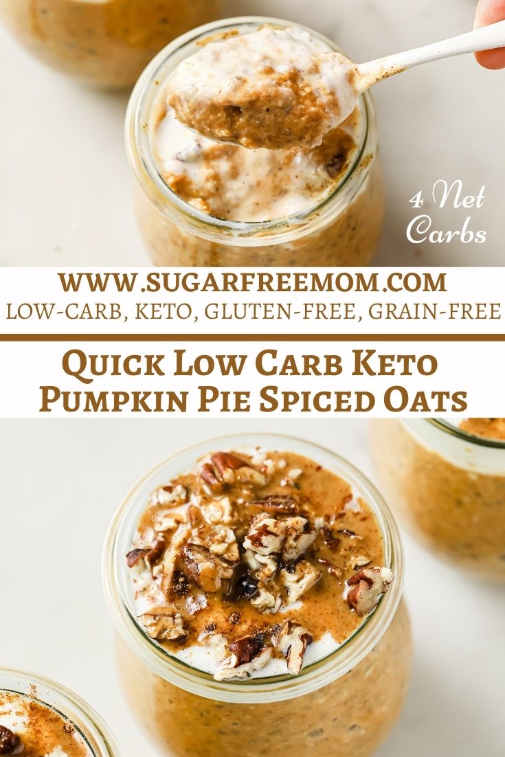 Quick Low Carb Keto Pumpkin Pie Oatmeal