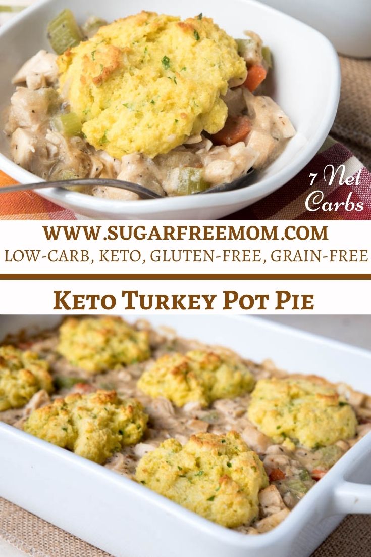 Low Carb Turkey Pot Pie (Keto, Gluten Free, Nut Free)