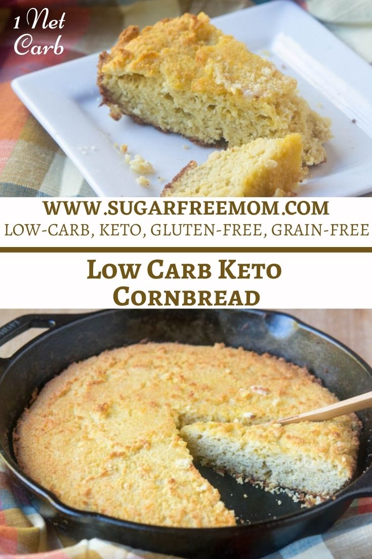 Easy Low Carb Keto Cornbread Recipe {Almond Flour Free, Gluten Free, HOW-TO-VIDEO}