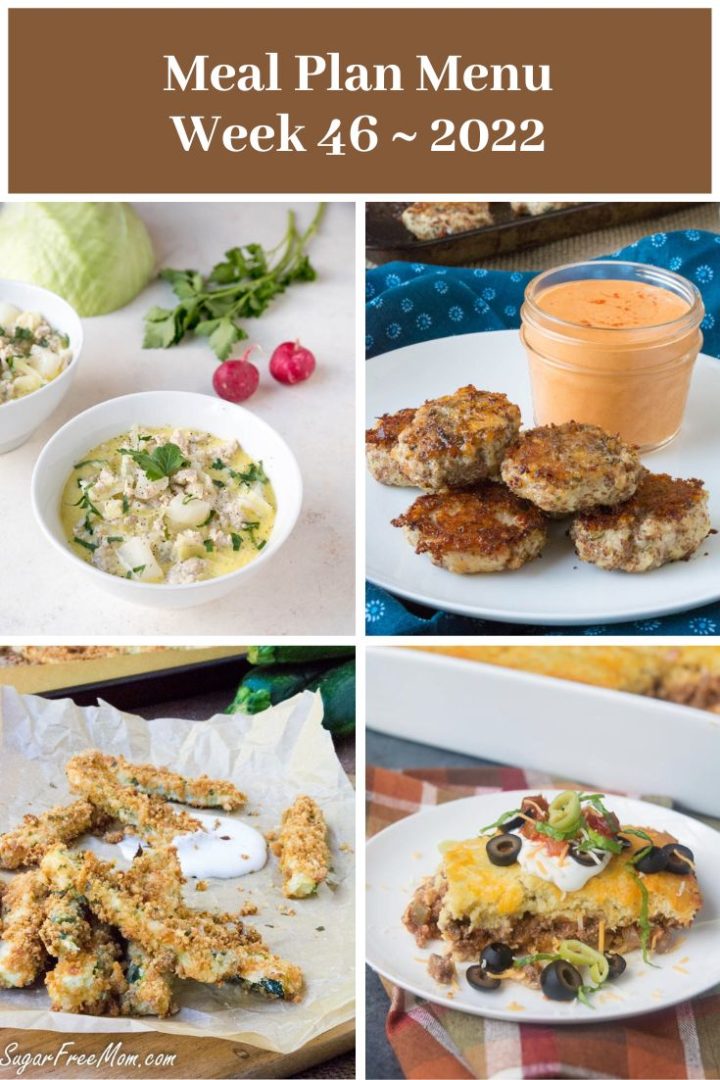Low-Carb Keto Fasting Meal Plan Menu Week 46 - Sugar-Free Mom