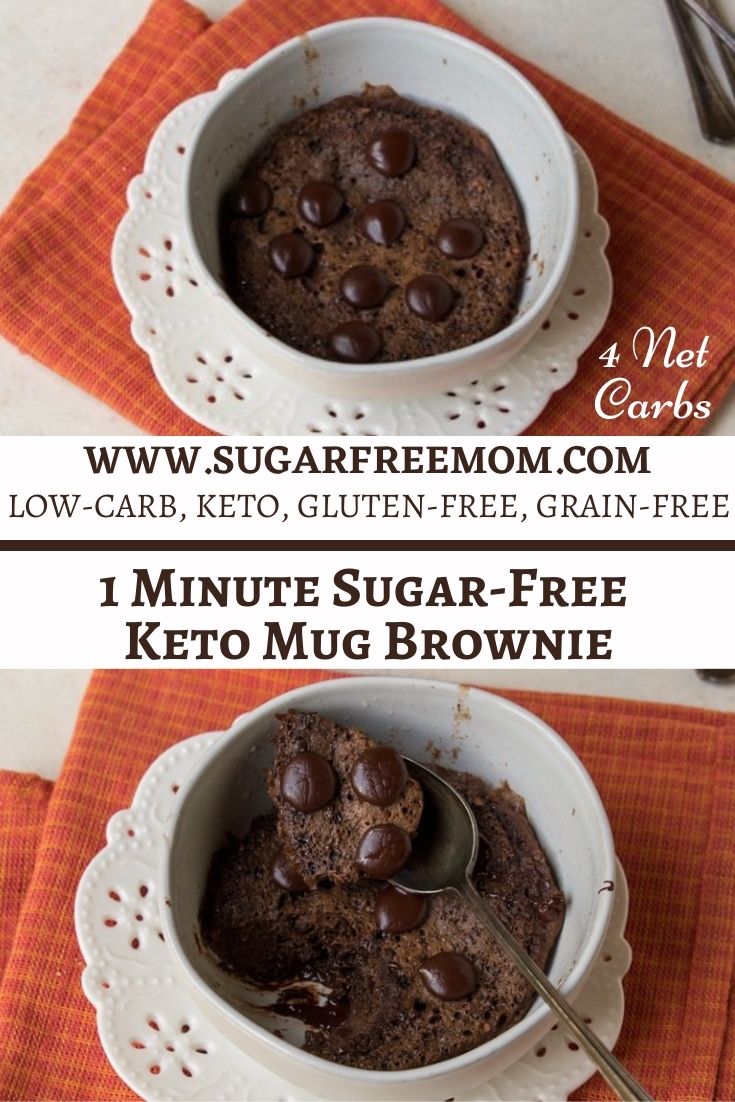 1 Minute Sugar-Free Keto Mug Brownie (Gluten Free, Low Carb)