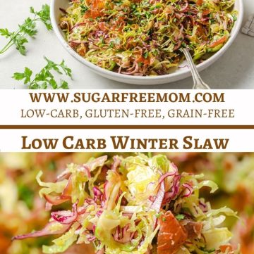 Winter Slaw 4 net carbs - Pinterest Graphic