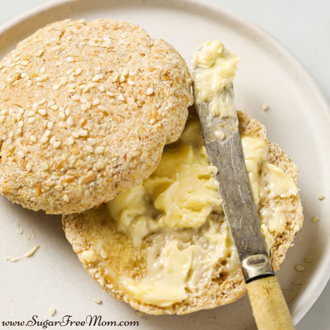 Single Serving Low Carb Dinner Rolls (Dairy Free, Gluten Free) - Sugar