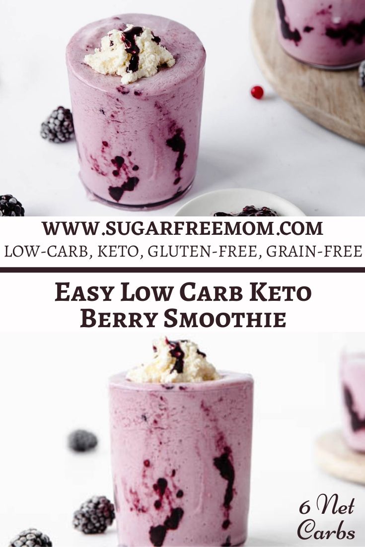 Easy Low Carb Keto Berry Smoothie (Dairy Free, Gluten Free)