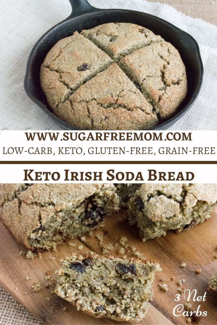 This keto Irish soda bread is amazing in texture and is nut free, low carb, grain free and a gluten free bread recipe! Just 5 grams of net carbs per serving!