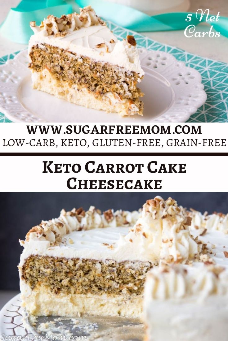 Low Carb Carrot Cake Cheesecake (Keto, Nut Free)