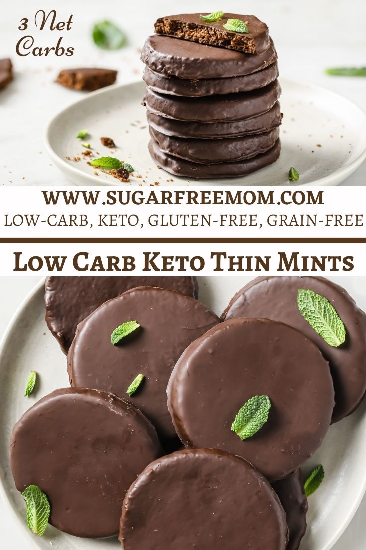 Homemade Sugar Free Low Carb Keto Thin Mints (Gluten Free)