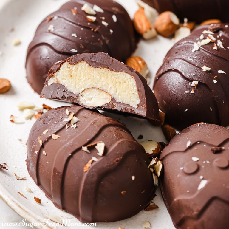 Sugar Free Low Carb Keto Almond Joy Easter Eggs