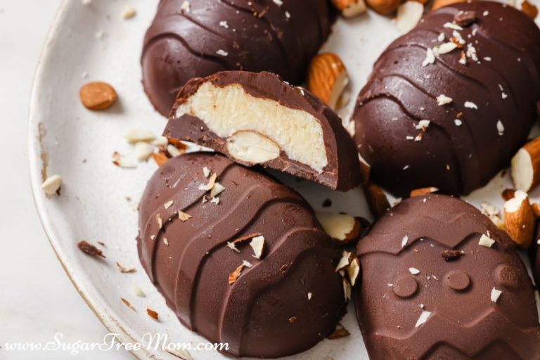 Sugar Free Low Carb Keto Almond Joy Easter Eggs