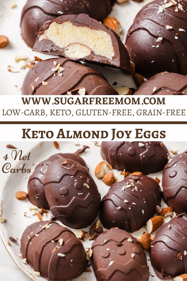 Sugar Free Low Carb Keto Almond Joy Easter Eggs