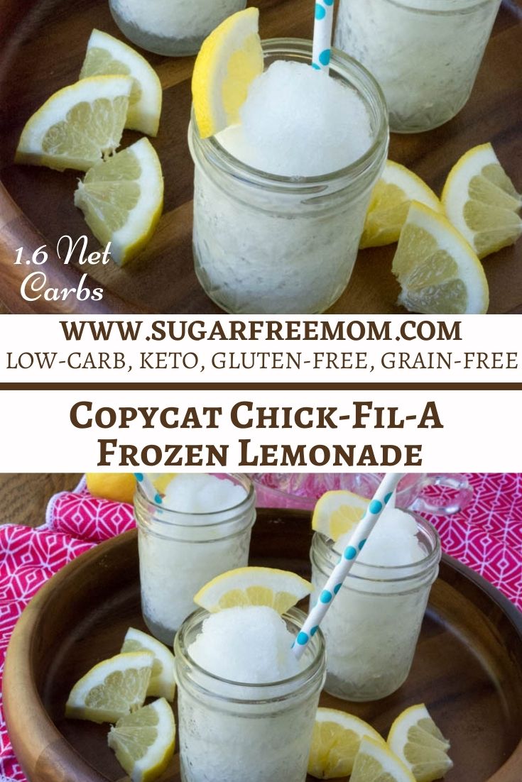 Sugar-Free Low Carb Keto Copycat Chick-Fil-A Frozen Lemonade