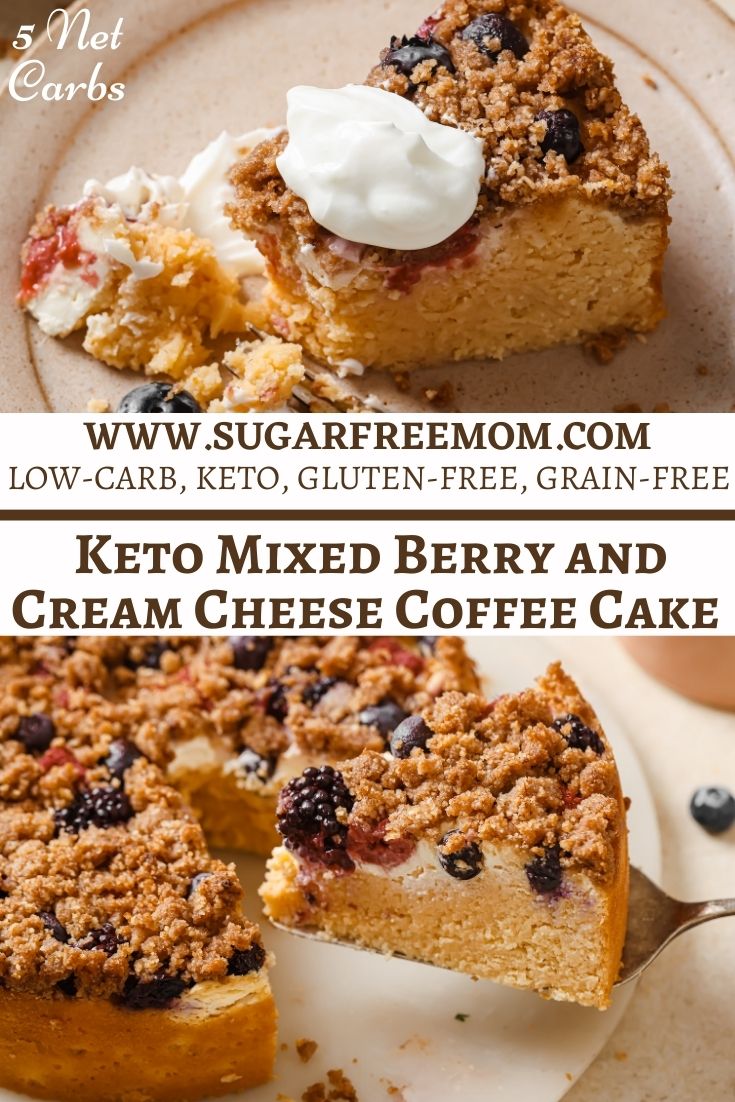 Low Carb Keto Berry Cream Cheese Coffee Cake (Gluten Free)