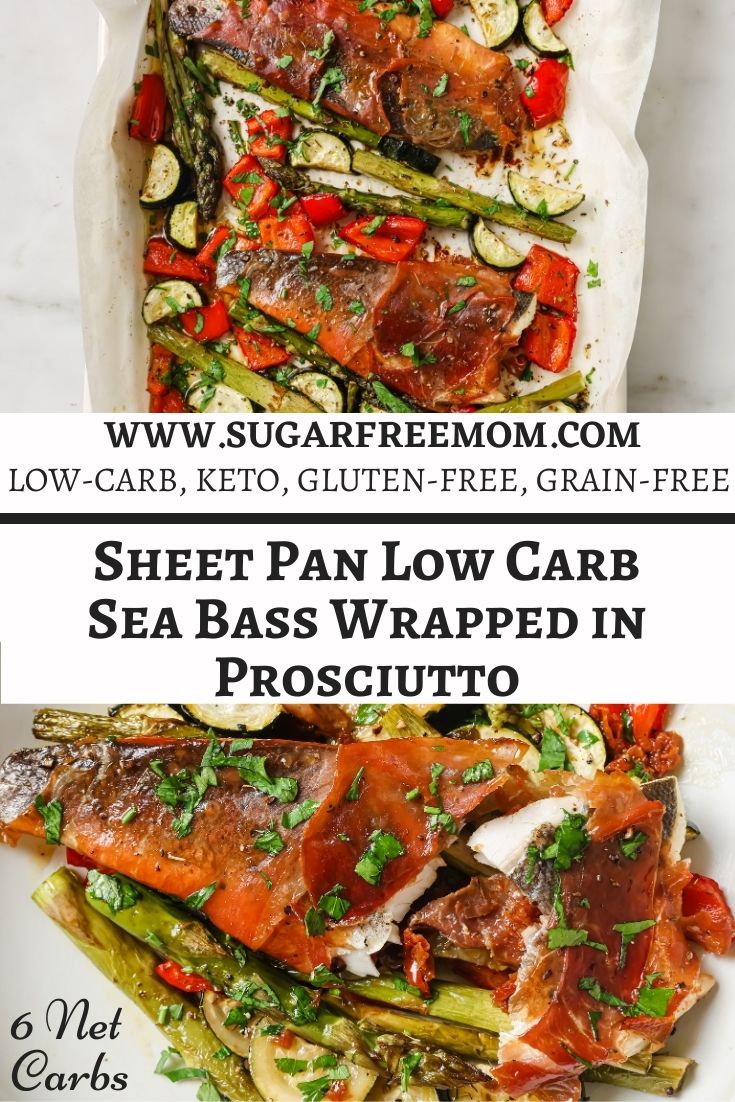 Easy Baked Prosciutto Wrapped Sea Bass Sheet Pan Recipe