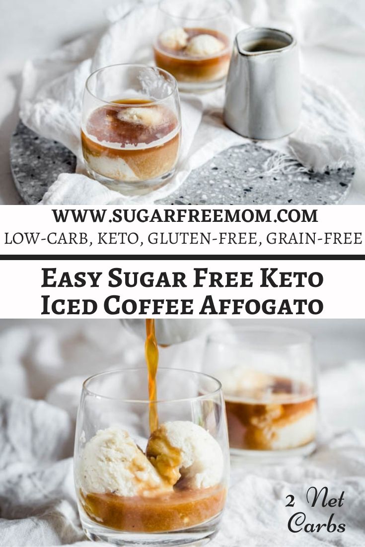 Easy Sugar-Free Keto Low Carb Iced Coffee Affogato