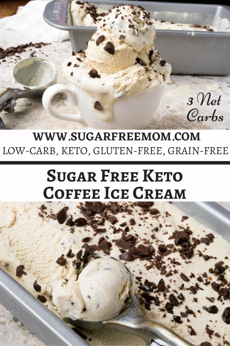 Sugar Free Low Carb Keto Coffee Ice Cream (No-Churn Option)