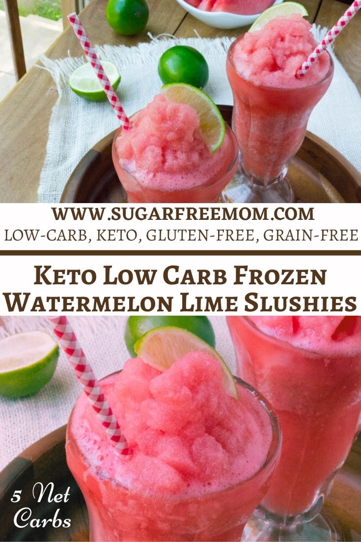 Sugar Free Keto Low Carb Frozen Watermelon Lime Slushies