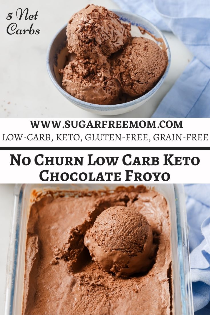 No Churn Low Carb Keto Chocolate Frozen Yogurt Recipe