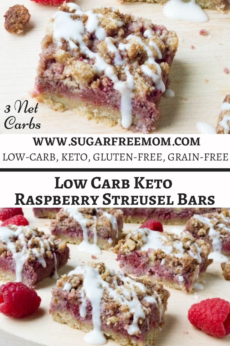 Low Carb Keto Raspberry Streusel Bars Recipe (Nut Free)